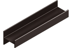 Horizontaal H-profiel PRH19-85 4m alu zwart