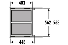 Hailo eurocargo-S 60cm 2 x 30l