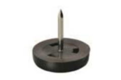 Glissieres pr.pieds 64/15mm noir  