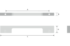 Greep techno zamak zwart mat ba 128mm l168mm