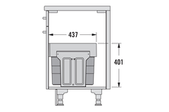 Hailo tandem 3x8l anthracite 