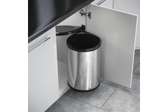 Poubelle hailo mono inox/noir 20l  