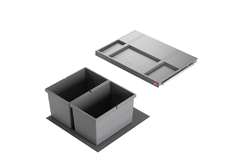 Hailo allegro c.60 cm h.220 mm 2x14l anthracite 