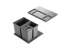 Hailo allegro k.60 cm h.295 mm 18+2x8l antraciet