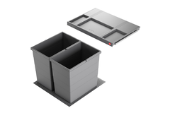 Hailo allegro k.60 cm h.380 mm 2x28l antraciet