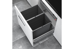 Hailo allegro k.60 cm h.380 mm 2x28l antraciet