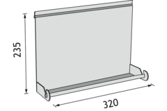 KOS-F ROLHOUDER ZWART  235x320x103mm