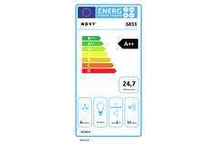 Novy Pureline 90 cm inox moteur s/s Led 