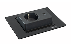 Spin noir b-f 1 prise + 1 usb C 