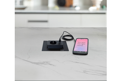 Spin noir b-f 1 prise + 1 usb C 