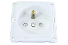 Prise norme be/fr 10/16a chrome  