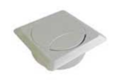 Kabeldoorvoer 93x93mm rvs-look kunststof boring diameter 80mm