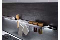 Wing barre crédence inox+led 1200x15x45+4 crochets 