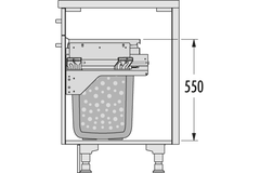 Hailo Laundry Carrier k.60 2x33l grijs