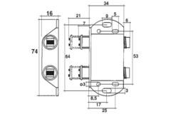 Magnetische dubbele push to open