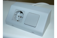 Mini box dubbele schakelaar + stopcontact