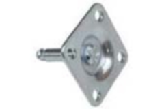 Bevestigingsplaat 38x38mm voor dubbel wiel