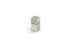 Knop Arnum, L 12 mm, B 12 mm, H 25 mm, roestvrij staal geborsteld