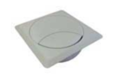 Kabeldoorvoer 93x93mm licht grijs kunsstof boring diameter 80mm