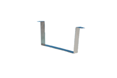 Support tuyau d'air plat 150mm inox 