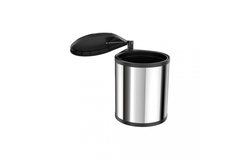 Poubelle hailo Mono inox/noir 15l 