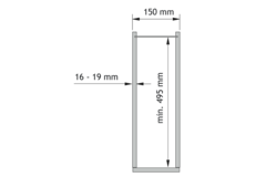 Vs sub slim panier extensible (2 paniers) chrome lxhxp 150x530x495mm