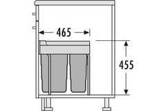 Hailo easy-cargo 30+19l grijs