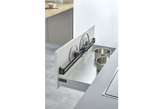 Barre range-couvercle acier mat 790mm 