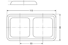 Cadre double inox-look  