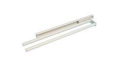 Porte-serviette 465 mm 2 bras alu blanc  