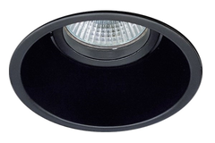 Horn dia 82mm inbouwspot GU10 zwart - boordiameter 75mm