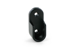 Supp. tube de penderie ovale ouvert alu noir  