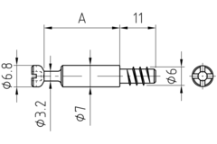 Eurodrevel staal kruis spanmaat 24.3mm
