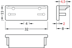 Embout Wide24 noir 