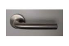 Deurkruk *pz inox l-gebogen