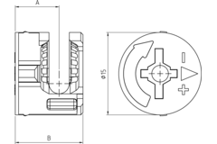 Kastverbinder excenter 15.19 Z zonder rand blank