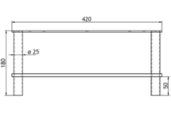 Siena piètement noir pour sideboard