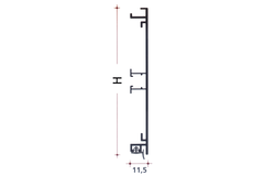 Plinthe 4070 alu h.150mm l.4100mm  