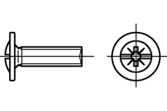 Vis à métaux tr zingué M4x12 
