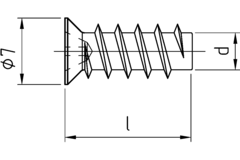 Euro schroef 6,3 x 19mm PK Pozidrive