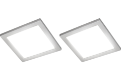 Ria led-Set 2 x 5.4w 12V 4000K RVS + schakelaar