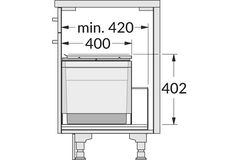 Hailo triple XL 50cm 46l (3 emmers) 18l + 2 x 13l + 18l + 2 x 13l + 1 deksel voor 13 l