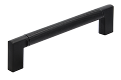 Poignée 96mm alu rainuré noir mat 