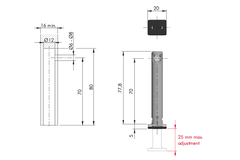 Compensateur pour soccles rekord tech 25mm cc70 