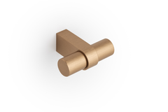 Bouton T NOBB L52 aluminium brossé laiton cava