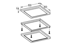 Ria led-Set 3 x 5.4w 12V 4000K RVS + schakelaar