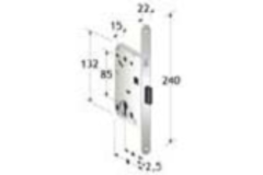 Xinnix serrure magnetique pz chrome mat 240x22  sans contre-plaque
