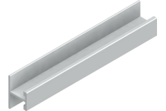 Horizontaal H-profiel PRH10V Terra 4m alu zilver