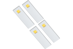 Set 4 d'lau Led rectang. sous-encastré 3W 3200K alu - touch 15W avec dimmertransfo