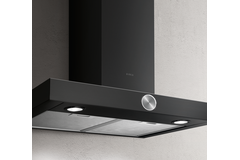 Lol plafond aspiration acier noir gaufré 60 cm 
